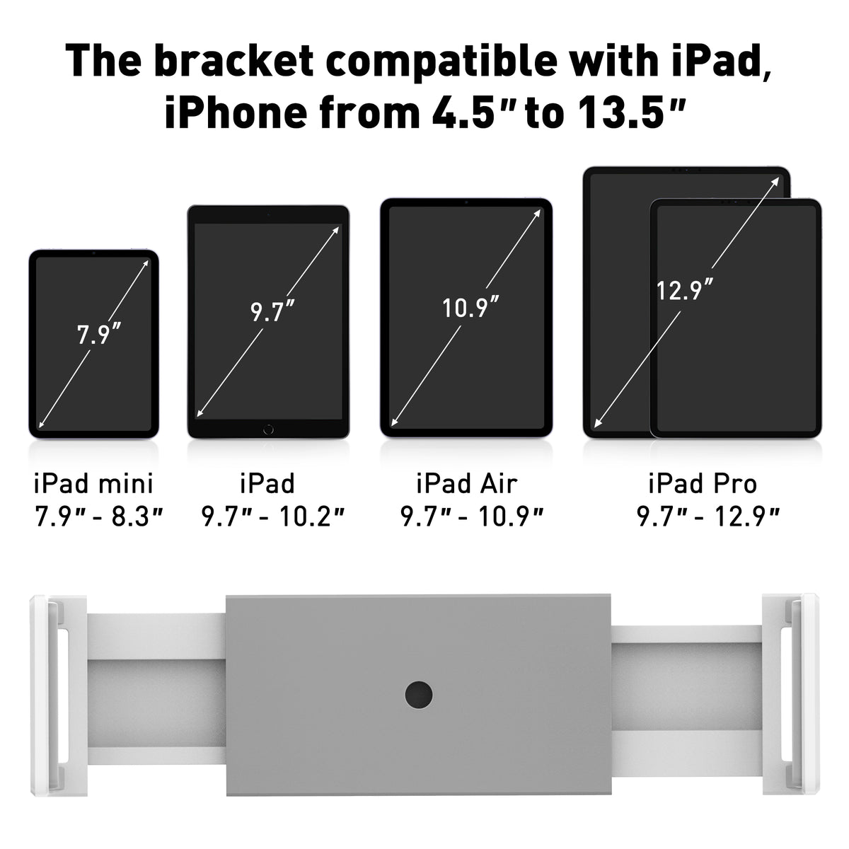 AboveTEK iPad Holder Fits for 4.5"13.5" Tablet (Holder Only) (TA5W